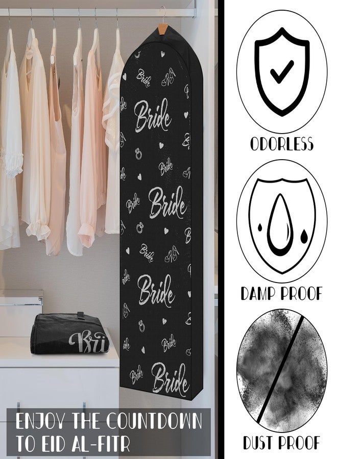 Ribbonlic 2 Packs 70" Wedding Dress Garment Bag with 8" Wedding Garment Gusseted Tote Bag for Storage and Travel Prom - Image 4